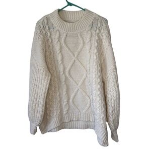 3/$20 SO Women's Cable Knit Sweater - Ivory